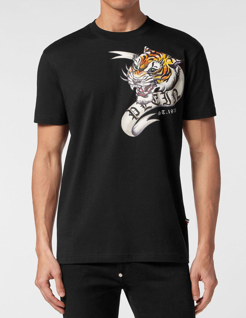 Camiseta Philipp Plein Tattoo Negra Hombre