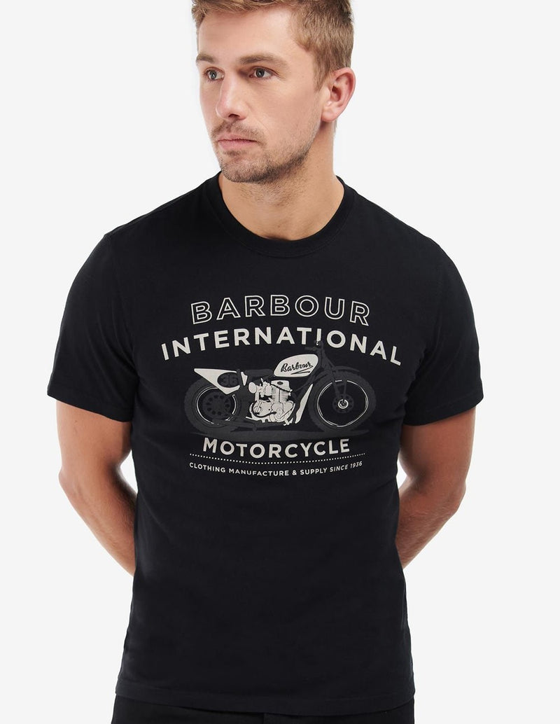 Camiseta Barbour Alter Negra Hombre