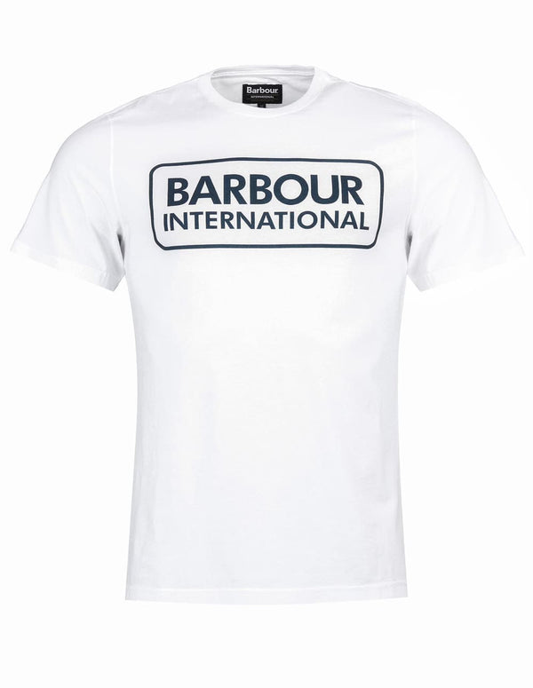 Camiseta Barbour Essential Large Logo Blanca Hombre