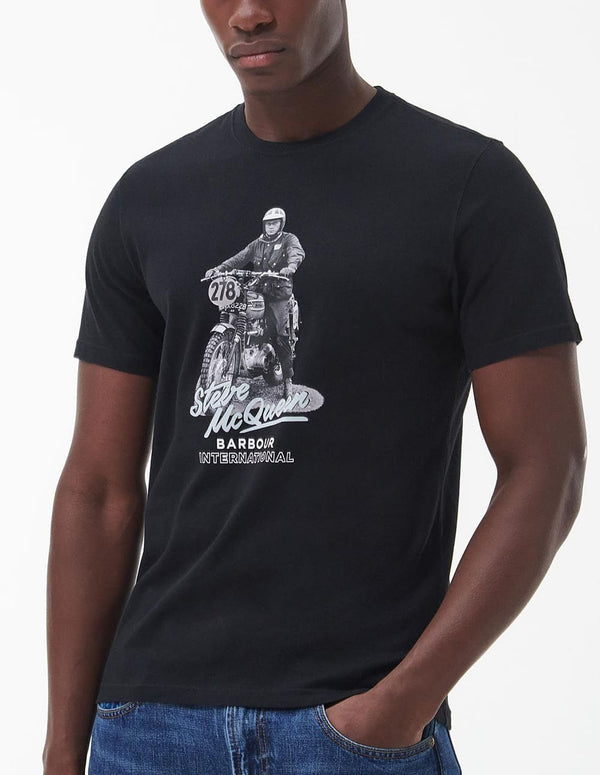 Camiseta Barbour Albie Negra Hombre