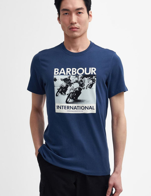 Camiseta Barbour Chisel Graphic Azul Hombre