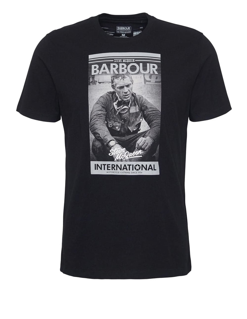 Camiseta Barbour Mount Negra Hombre