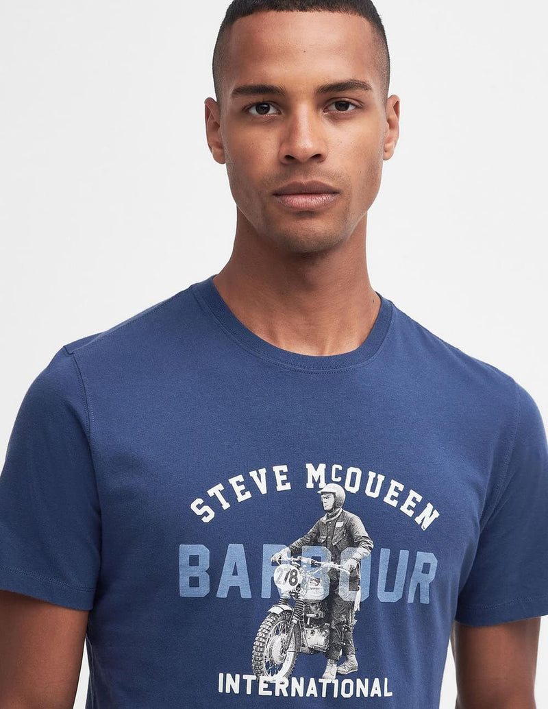 Camiseta Barbour Speedway Azul Hombre