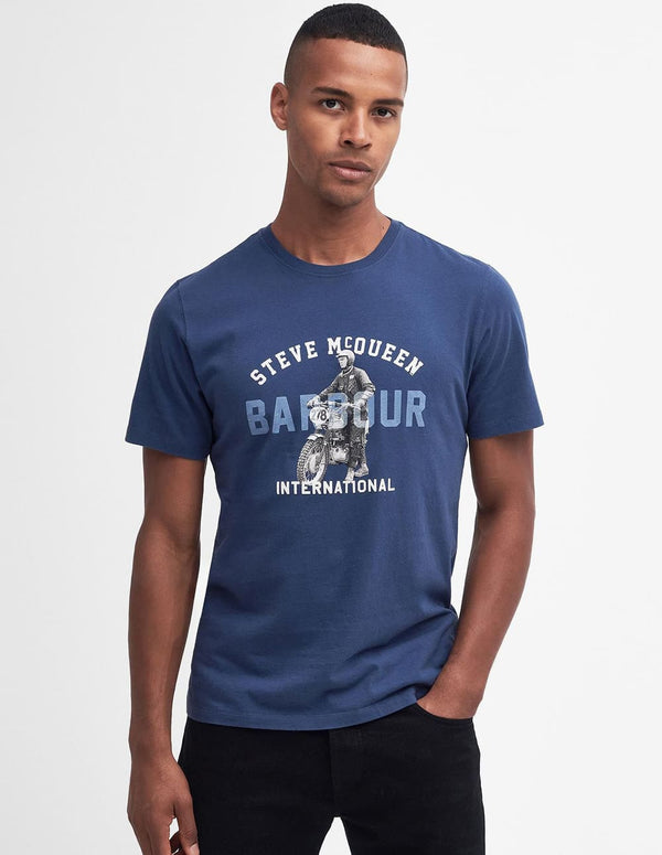 Camiseta Barbour Speedway Azul Hombre