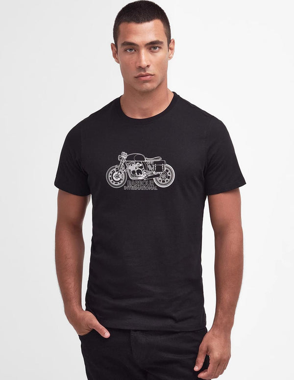 Camiseta Barbour Colgrove Moto Negra Hombre