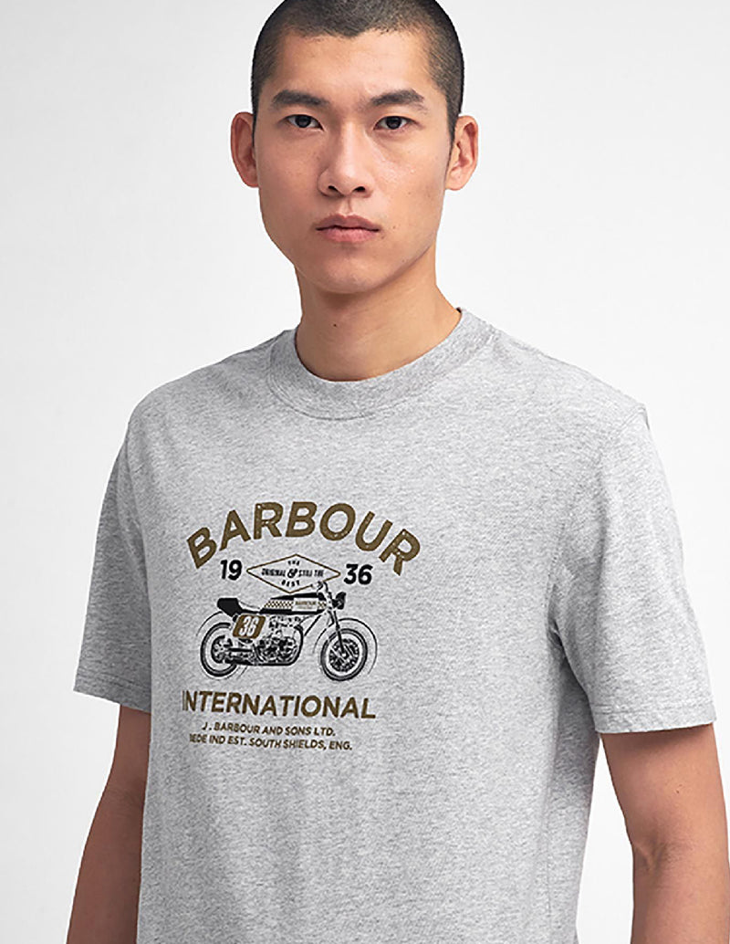 Camiseta Barbour Cafe Graphic Gris Hombre