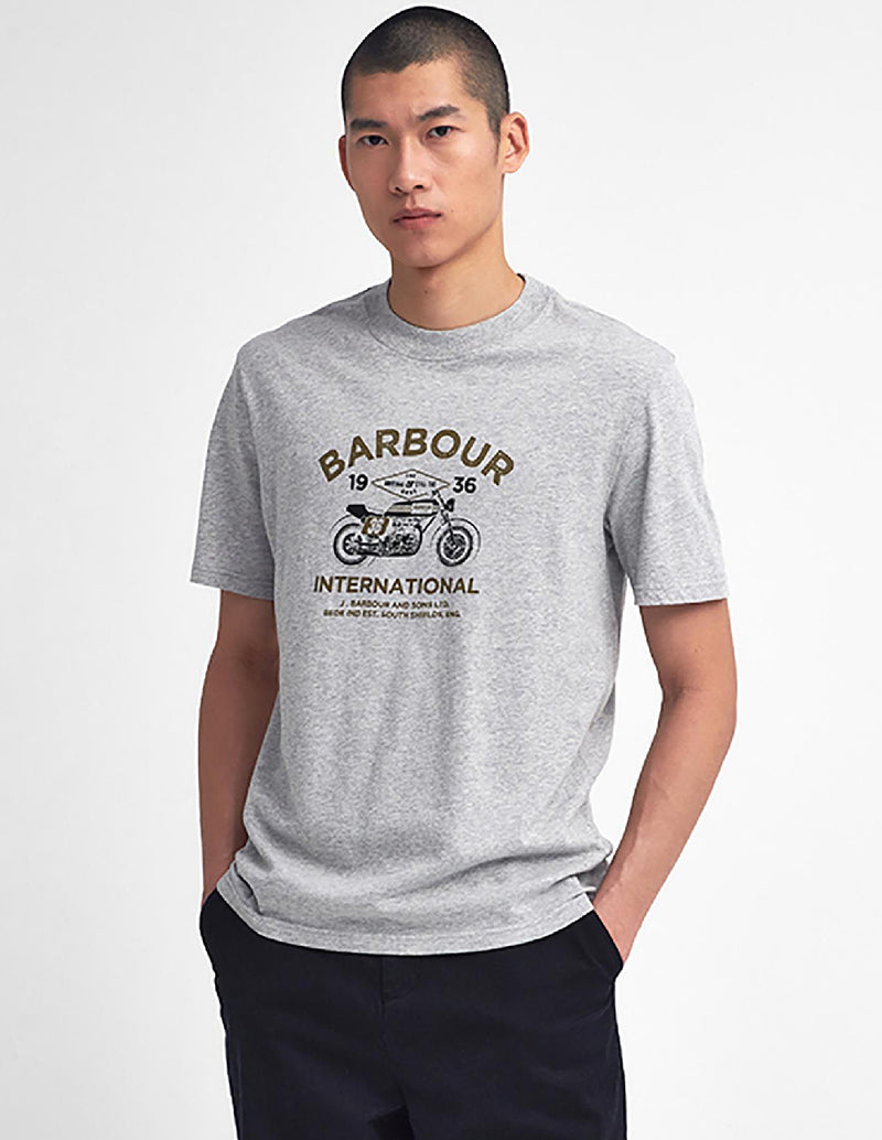 Camiseta Barbour Cafe Graphic Gris Hombre