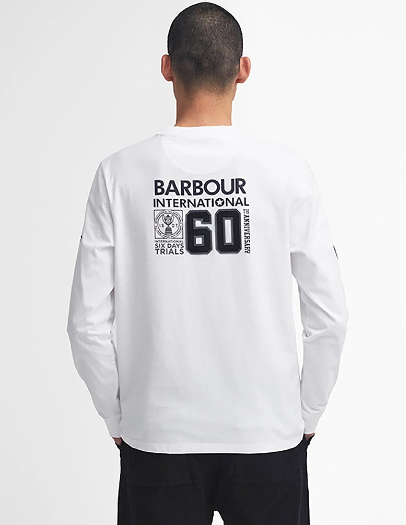 Camiseta Barbour Steve McQueen 60th Anniversary Blanca Hombre