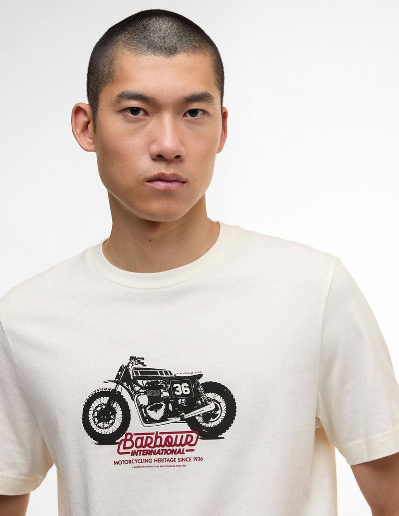Camiseta Barbour Cruise Graphic Blanca Hombre