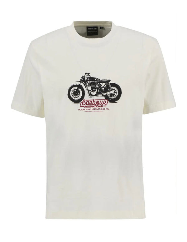 Camiseta Barbour Cruise Graphic Blanca Hombre