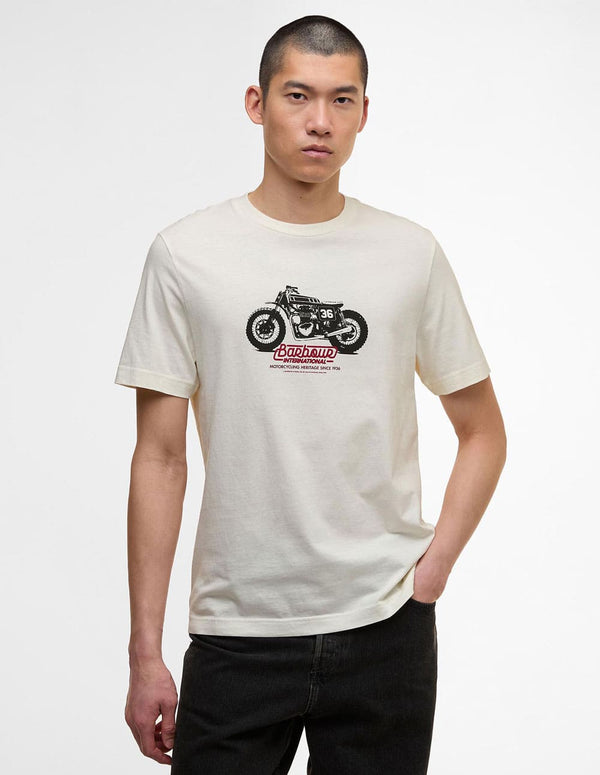 Camiseta Barbour Cruise Graphic Blanca Hombre