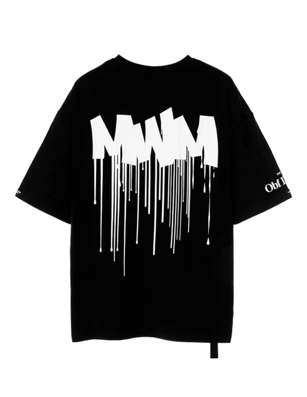 Camiseta MWM con Estampado Negra Unisex