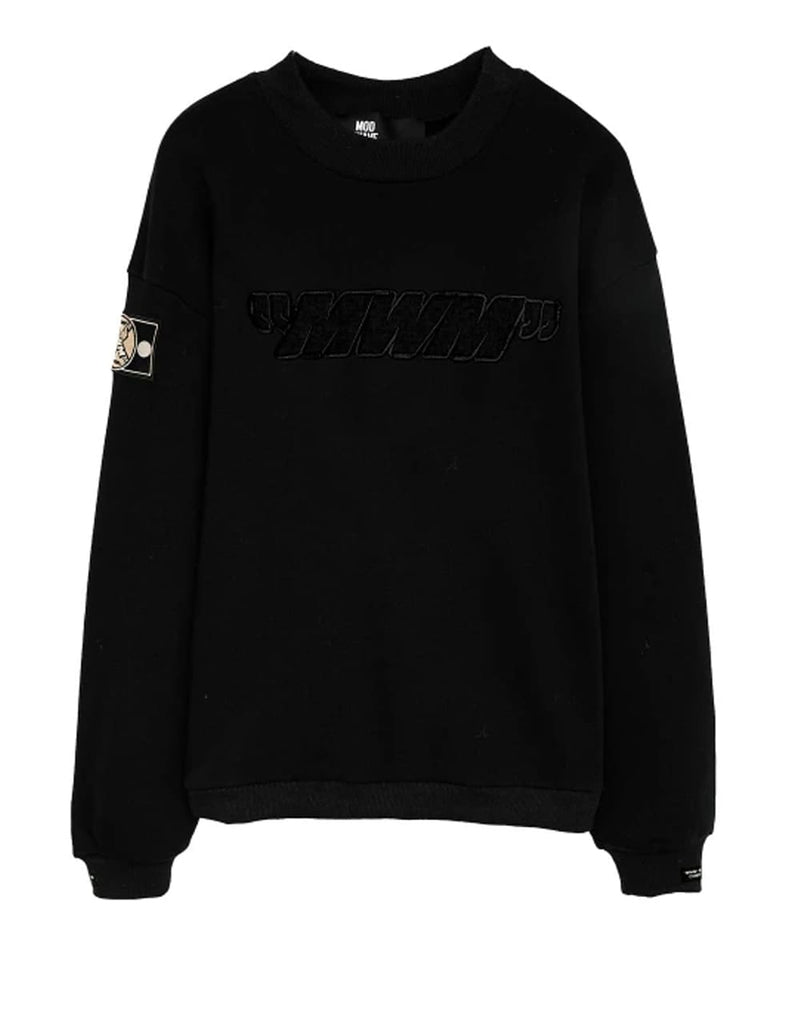 Sudadera MWM con Logo Bordado Negra Unisex