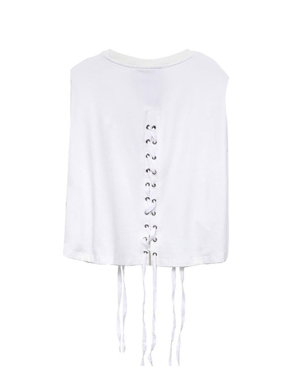 Top MWM Corto Blanco Mujer