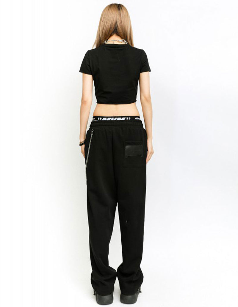 Pantalón MWM con Cadena Negro Unisex