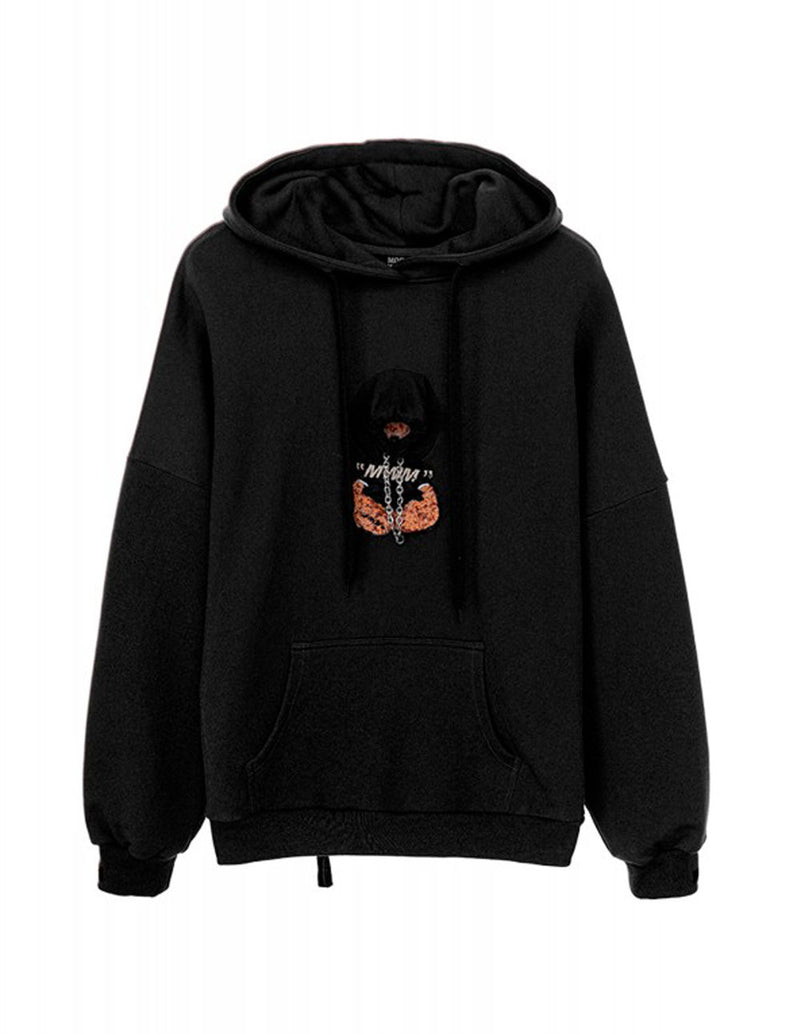 Sudadera con Capucha MWM Teddy Negra Unisex