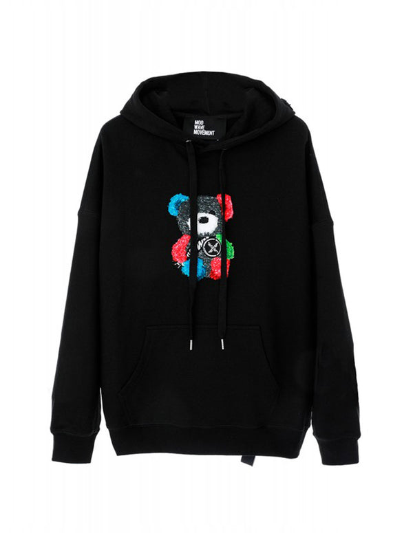 Sudadera con Capucha MWM Teddy Negra Unisex