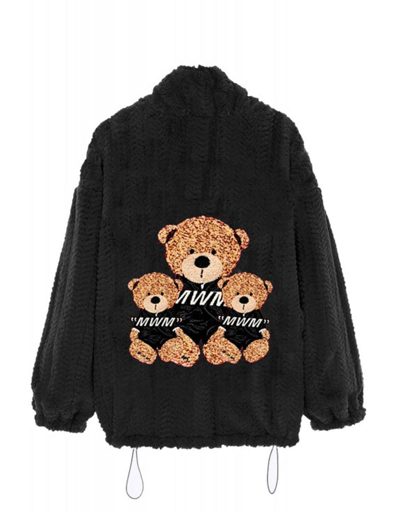 Abrigo MWM Reversible Teddy Negro Unisex