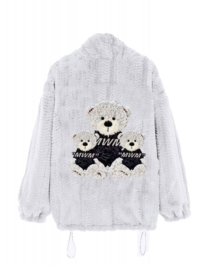 Abrigo MWM Reversible Teddy Blanco Unisex