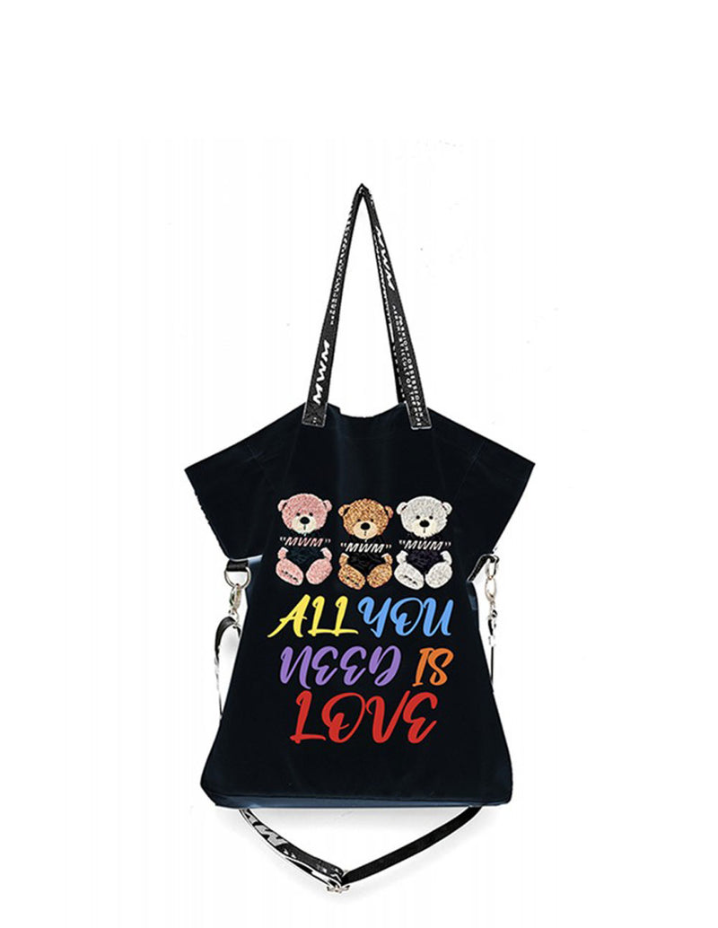 Bolso Tote MWM Teddy Negro Unisex