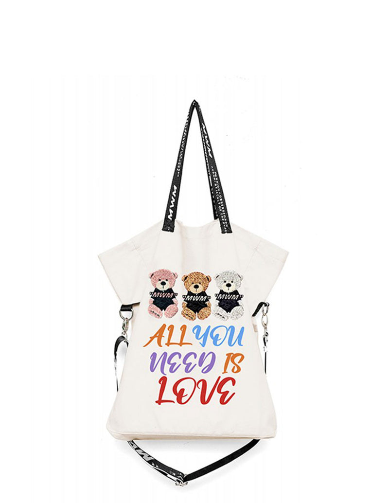Bolso Tote MWM Teddy Blanco Unisex