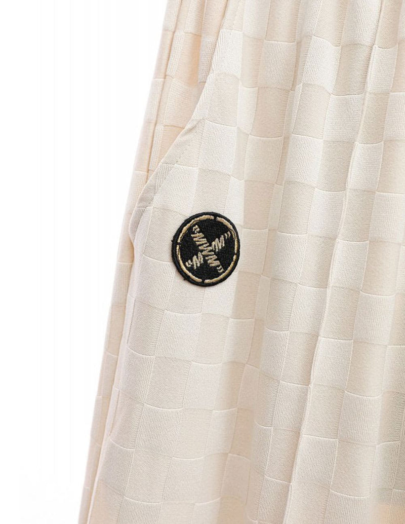 Pantalón MWM Checked con Logo Beige Unisex