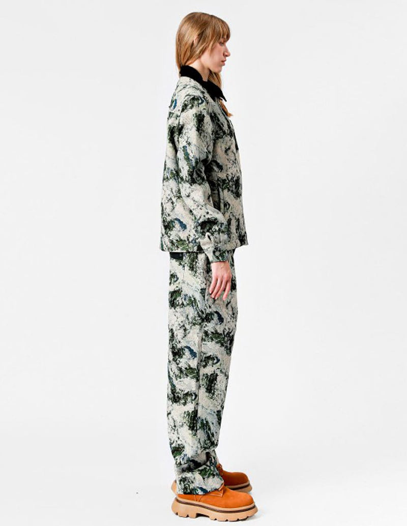 Pantalón MWM Jaquard Verde y Beige Unisex