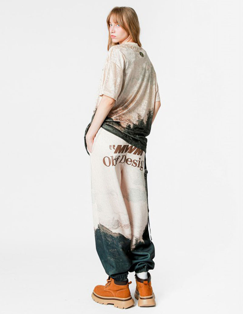 Pantalón MWM con Estampado Beige Unisex