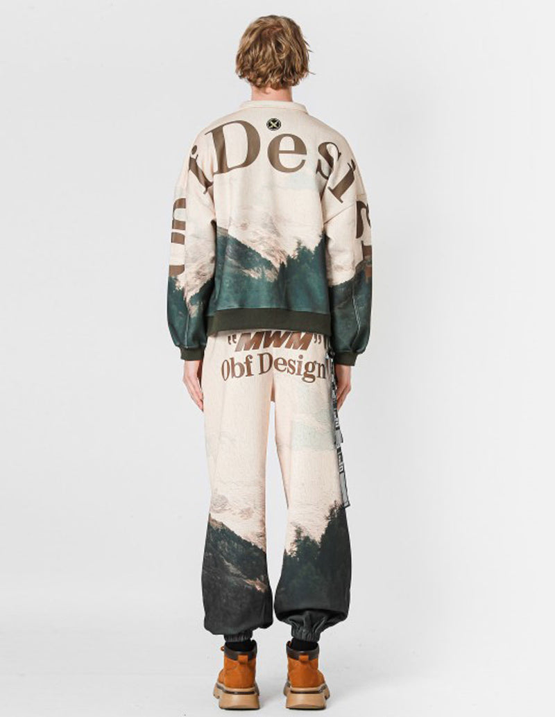 Pantalón MWM con Estampado Beige Unisex