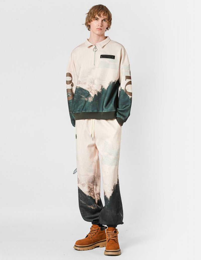 Pantalón MWM con Estampado Beige Unisex