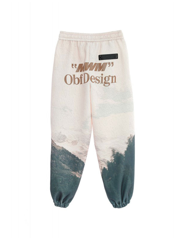 Pantalón MWM con Estampado Beige Unisex