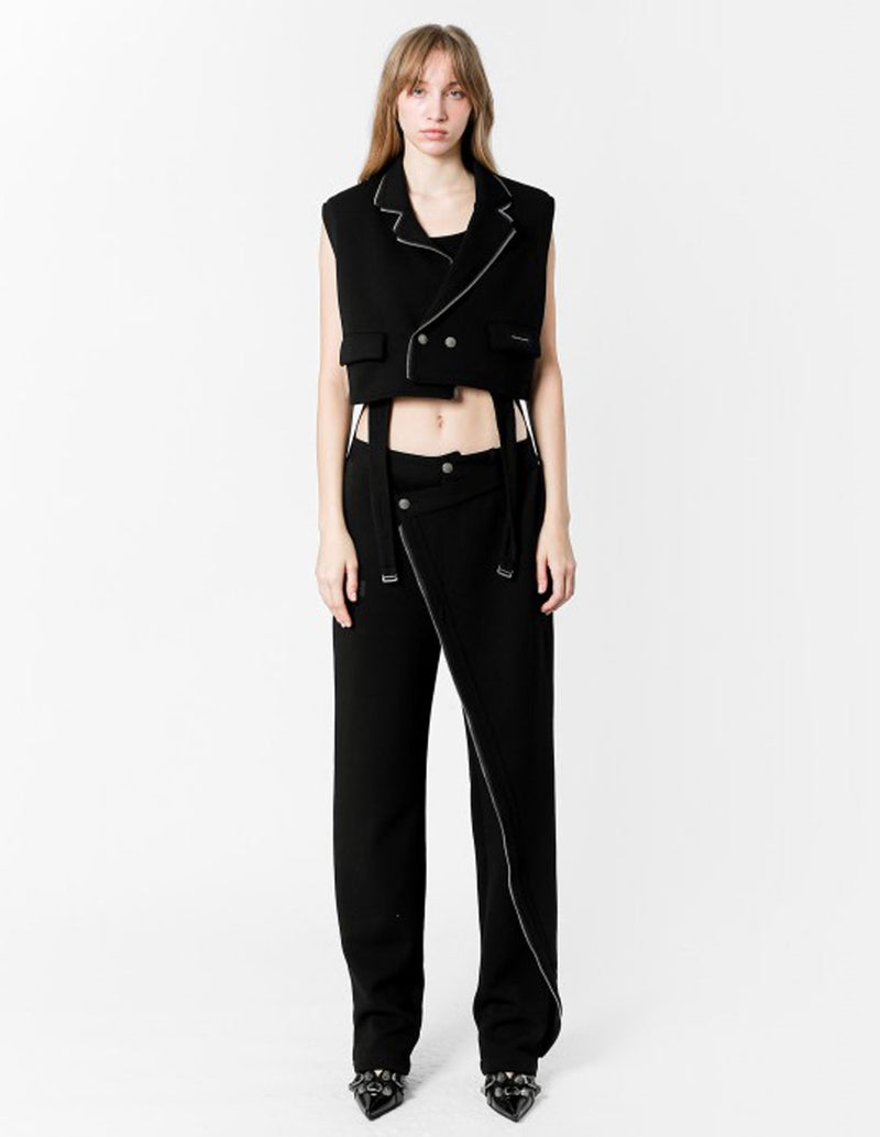 Chaleco MWM Corto Negro Mujer