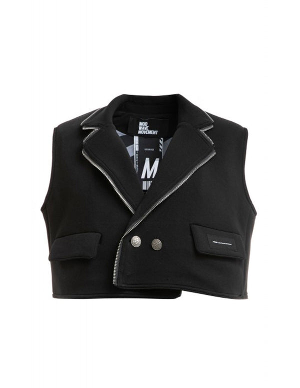 Chaleco MWM Corto Negro Mujer