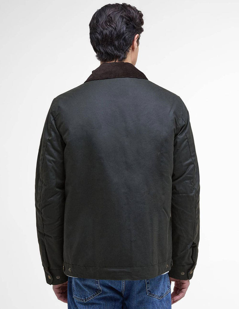 Chaqueta Barbour Worker Waxed Gris Hombre