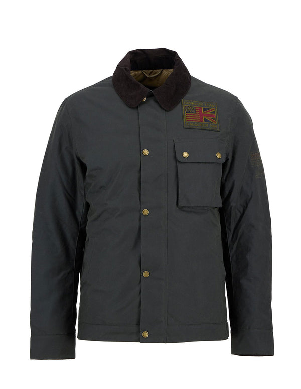 Chaqueta Barbour Worker Waxed Gris Hombre