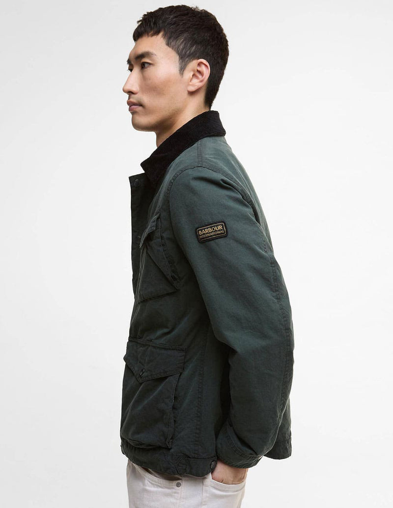 Chaqueta Barbour Drifter Waxed Azul Hombre