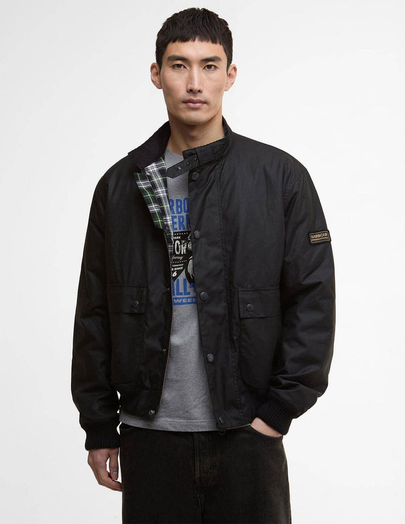 Chaqueta Barbour Traction Waxed Negra Hombre