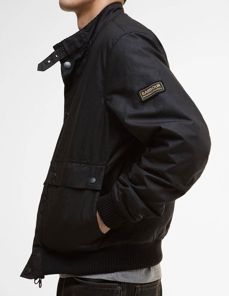 Chaqueta Barbour Traction Waxed Negra Hombre