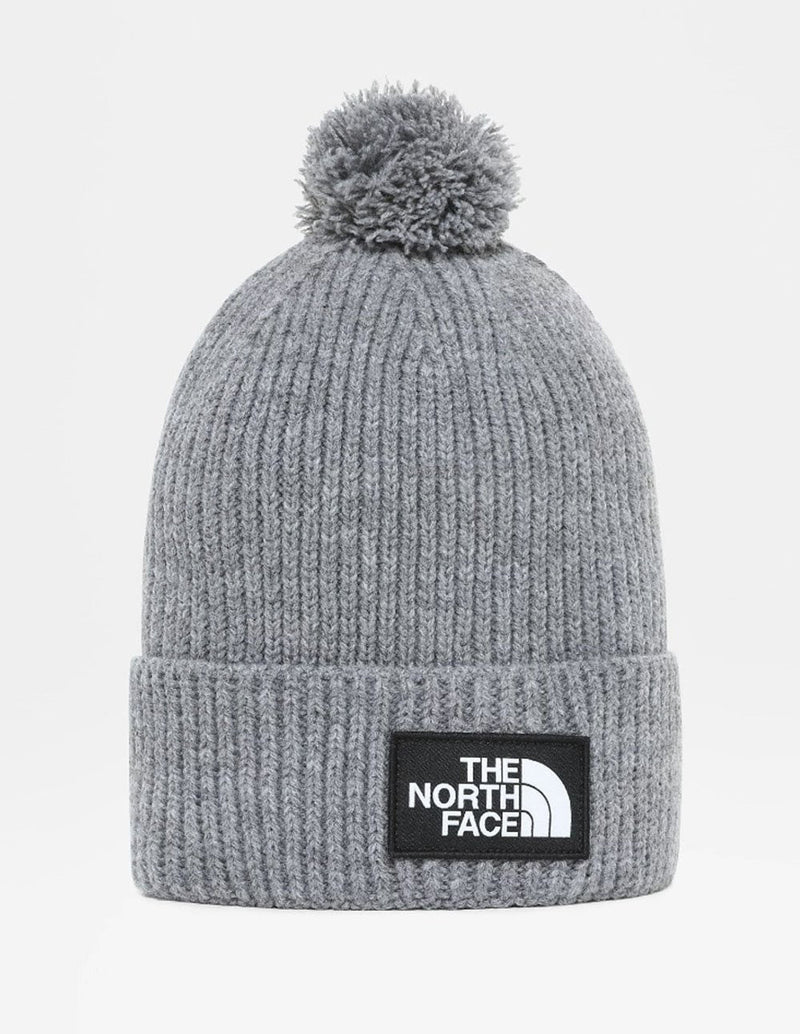 Gorro The North Face con Pompón y Logo Gris Unisex