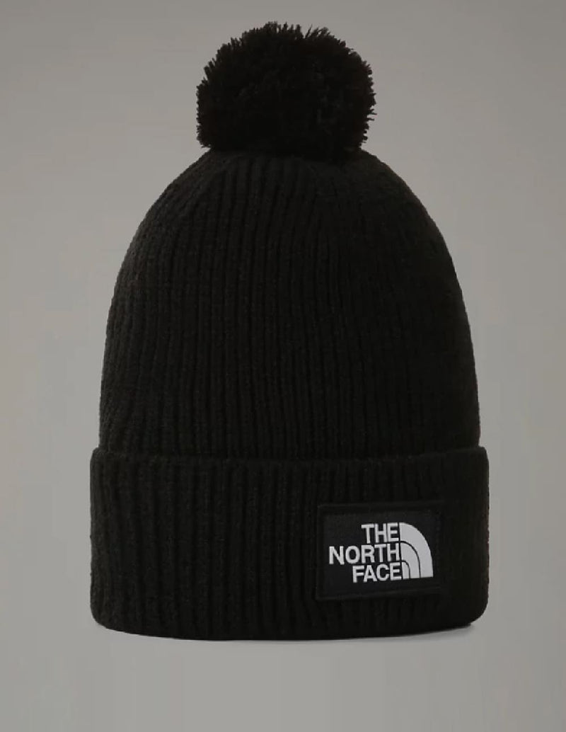 Gorro The North Face con Pompón y Logo Negro Unisex