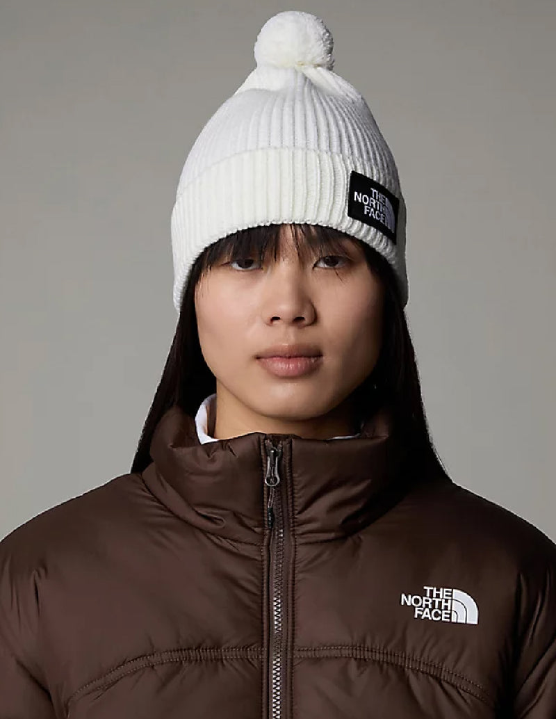 Gorro The North Face con Pompón y Logo Blanco Unisex