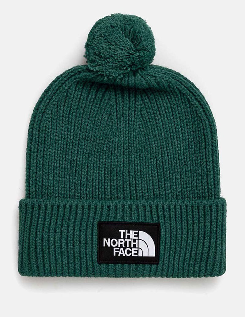 Gorro The North Face con Pompón y Logo Verde Unisex