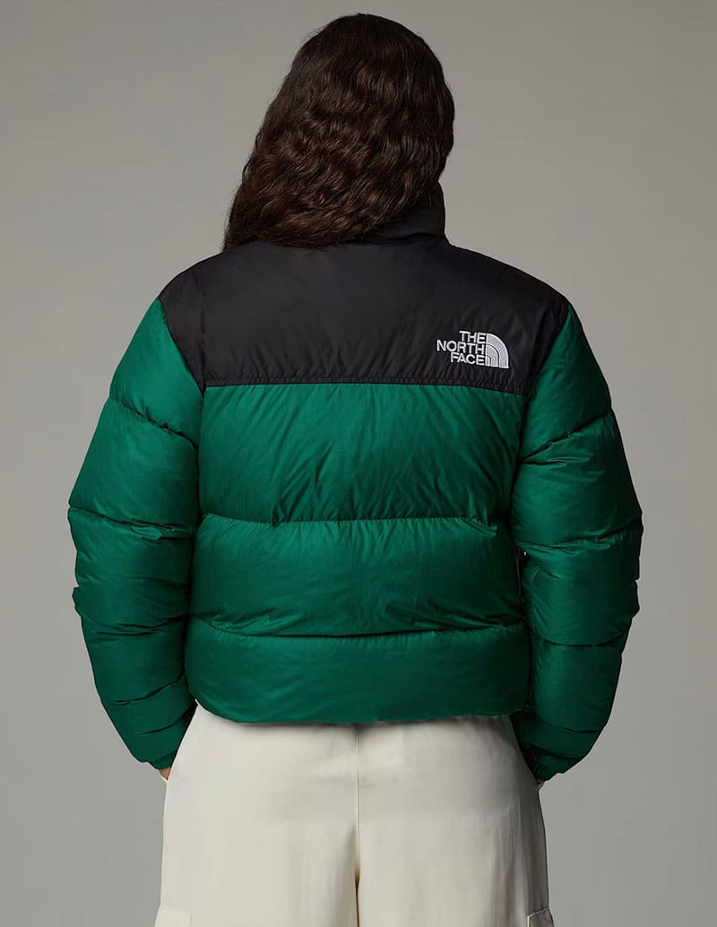 Anorak The North Face Nuptse Retro 1996 Verde y Negro Mujer