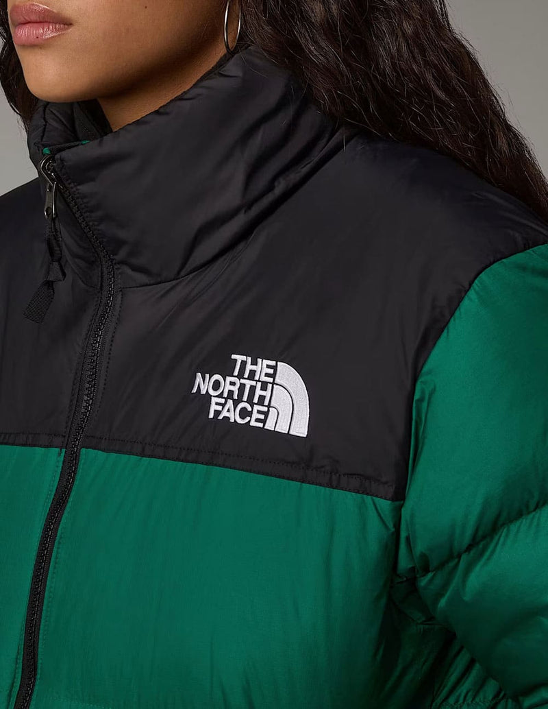 Anorak The North Face Nuptse Retro 1996 Verde y Negro Mujer