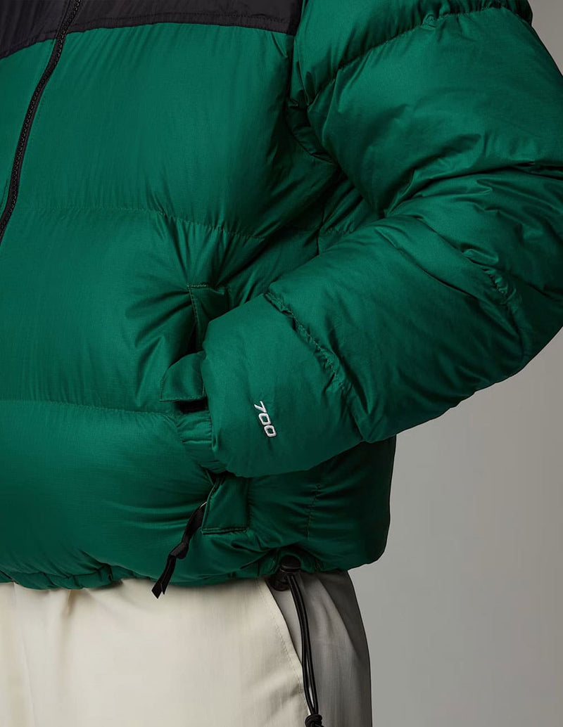 Anorak The North Face Nuptse Retro 1996 Verde y Negro Mujer