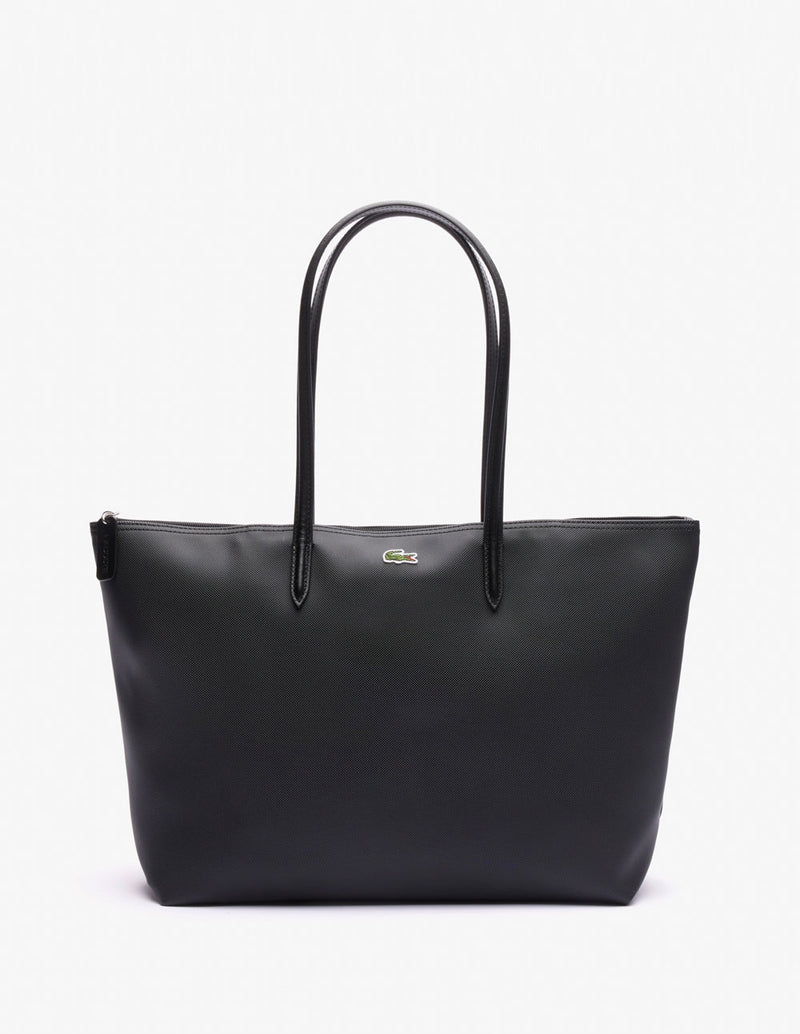 Bolso Tote Lacoste L.12.12 Concept con Cremallera Negro Mujer 35 x 30 x 14