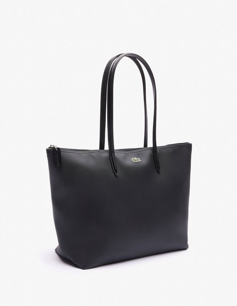 Bolso Tote Lacoste L.12.12 Concept con Cremallera Negro Mujer 35 x 30 x 14