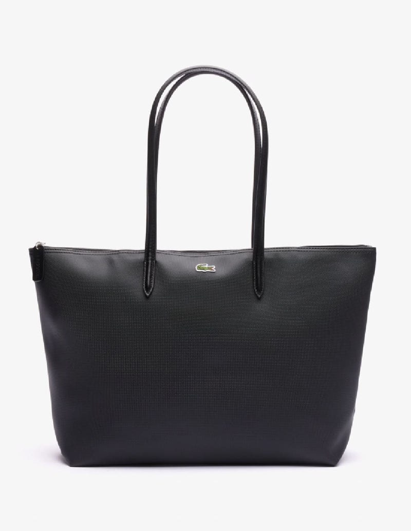 Bolso Tote Lacoste L.12.12 Concept con Cremallera Negro Mujer 35 x 30 x 14