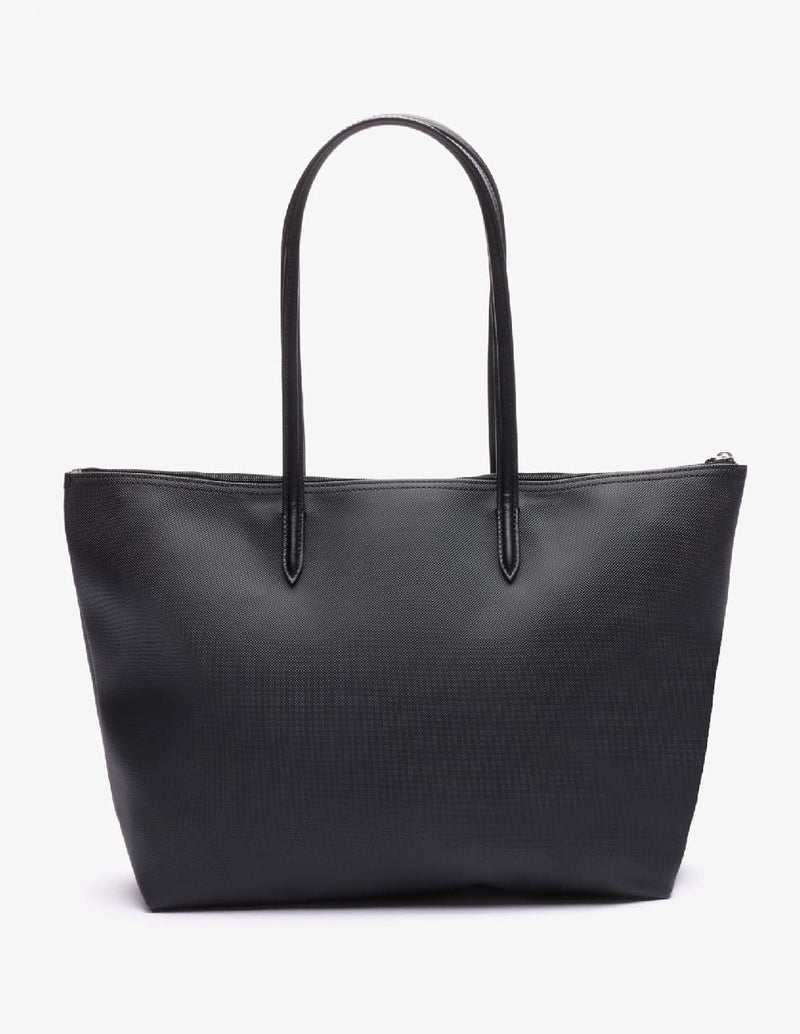 Bolso Tote Lacoste L.12.12 Concept con Cremallera Negro Mujer 35 x 30 x 14