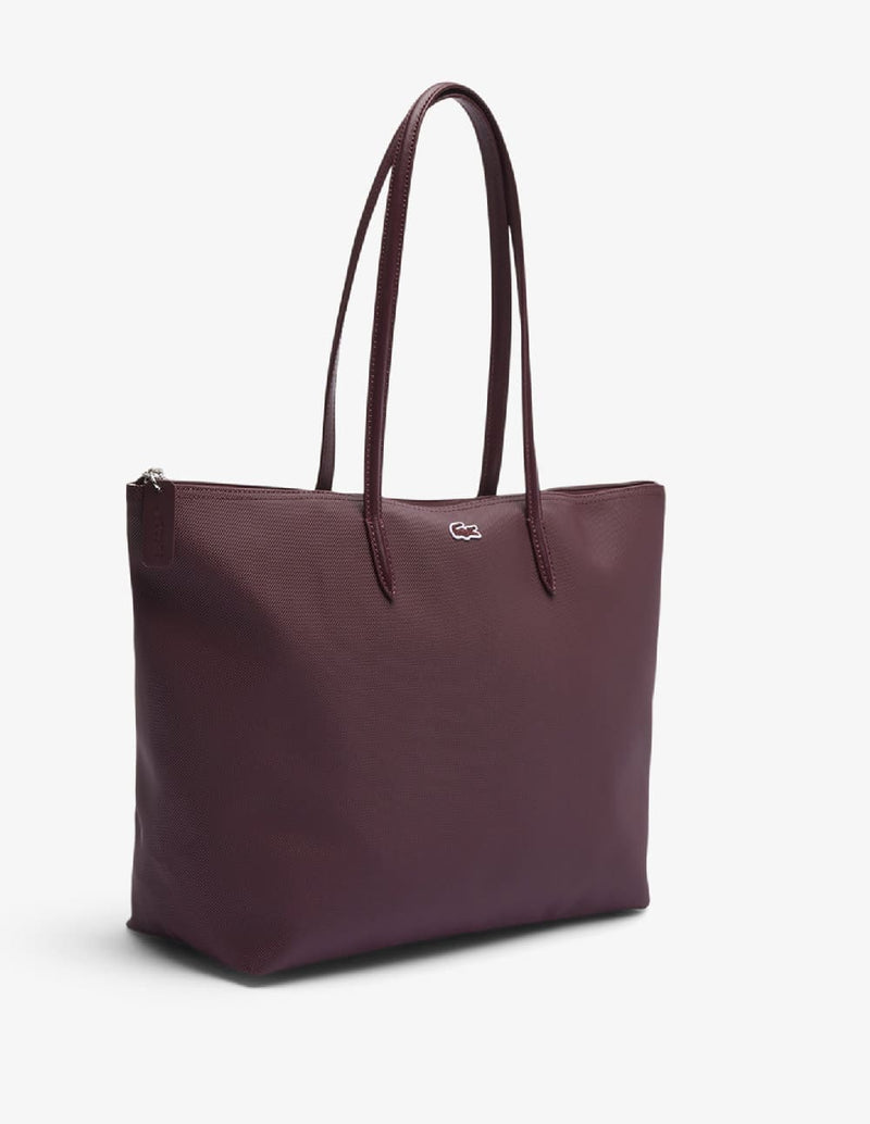 Bolso Tote Lacoste L.12.12 Concept con Cremallera Morado Mujer 35 x 30 x 14